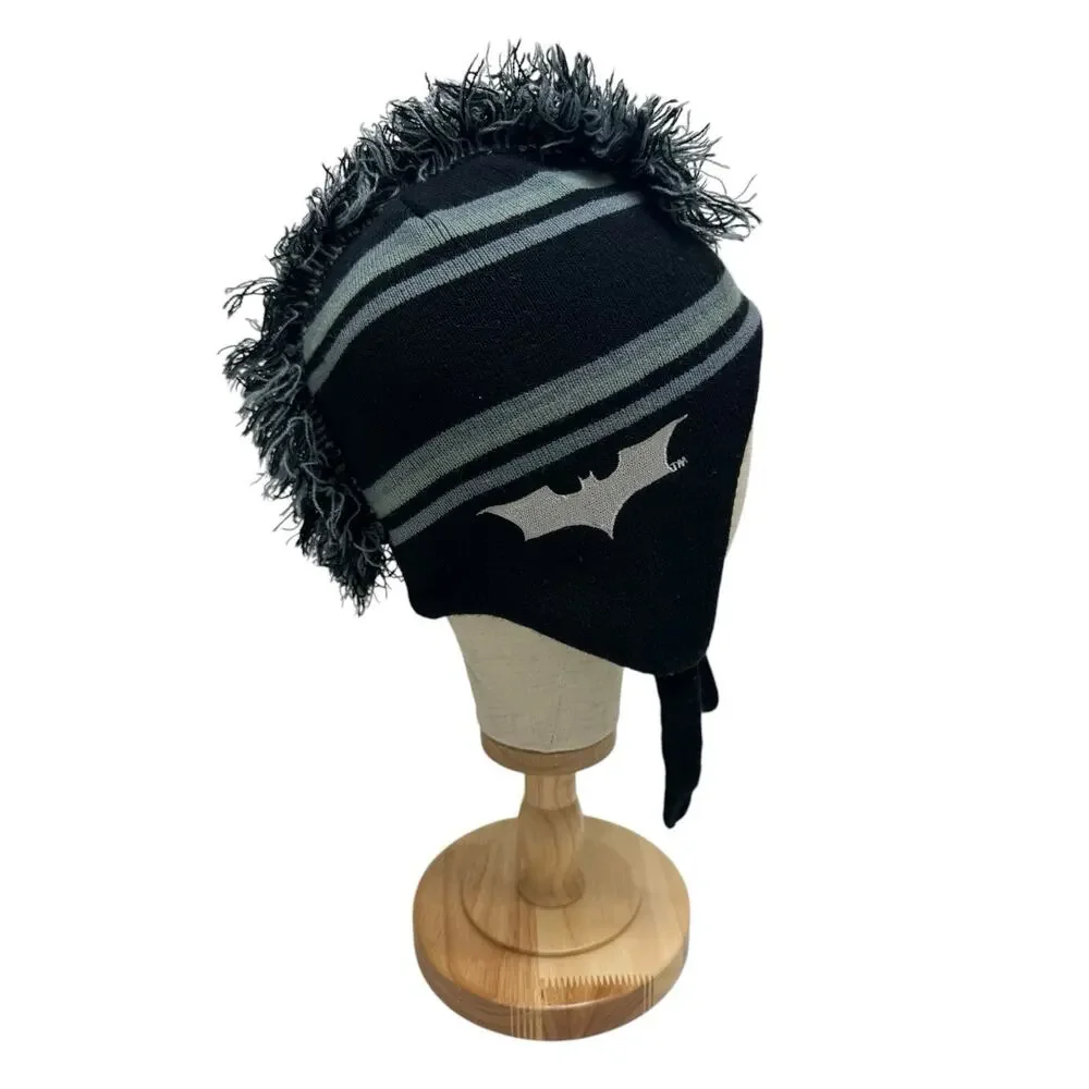 Vintage DC Comics Boys 4-16 The Dark Knight Rises Mohawk Winter Knit Hat Batman